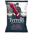 Tyrrells Sea Salt & Black Pepper Sharing Crisps, 150g (Pack of 10)