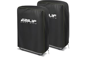 Ezilif Garden Chair Covers Waterproof, 2PCS Oxford Garden Chair Covers Outdoor, 70 x 110cm, Windproof Anti-UV Dustproof Garden Folding Reclining Chair Cover with Drawstring and Storage Bag (2 Pieces)