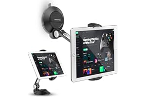 AboveTEK Uchwyt z przyssawką do iPada, stojak na tablet z przyssawką pasuje do tabletu 10.2 cm - 27.9 cm / telefonu / iPada Mini / iPada Air, lepki uchwyt na iPada na oknie lustro łazienkowe, do