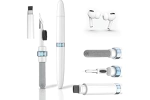 CABLE TECHNOLOGIES Pióro do czyszczenia słuchawek Bluetooth, zestaw do czyszczenia Airpods, wielofunkcyjna szczotka do czyszczenia wkładek dousznych, uniwersalna, kompatybilny z Airpods 1 2 Pro (Light