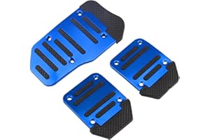 BYXG Tuning Voiture, Accessoire Voiture Tuning, Accessoire Voiture, Universal Pédales De Voiture, Antiderapant Pédales D'accélérateur De Frein d'embrayage Repose-Pieds Kit 3 pièce