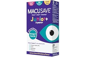 MACU-SAVE Junior+ Kids Omega-3 Soft Chews – Lemon Lime & Strawberry Flavour – Sugar-Free DHA & Vitamin D Gummies for Children Aged 3 and Up