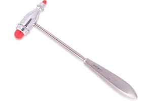 INNOTECH INSTRUMENTS Innotech Tromner Marteau à réflexes neurologiques pour réflexes cutanés et réactions de surface (argenté/rouge)