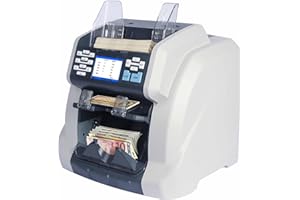 RIBAO TECHNOLOGY RIBAO BCS-160 contamonete contavalori per USD/EURO/GBP/CHF smista denaro per valuta denominazione lettura del numero di serie rilevamento contraffazione UV/MG/IR/CIS 2 anni di garanzia