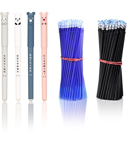 MyrkalaToy Set di 6 Penne Gel Cancellabili, Penne Gel Cancellabili, Penna a Sfera Cancellabile 0,5 Mm, Punta Scuola Ufficio Cancelleria Studenti