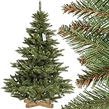 MADE IN EU - Zweige sorgfältig von Hand eingearbeitet - Inspiriert von echten Nordmann Tannenbäumen - kein Schaum, Glitzer oder Tannenzapfen, dadurch wirkt der Baum sehr authentisch