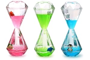 XINBAOHONG Sensory Toy for Relaxation, Motion Timer, Color Lava Lamp, 3 Pack Incredibly Effective Calming Stress Relief Hourglass Toy Liquid Motion Bubbler