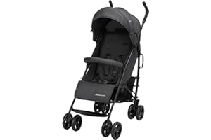 Bebeconfort Dusk, Passeggino Neonato 0-4 anni (22 kg), Passeggino Leggero (7,9 kg), Passeggino da Viaggio Compatto Chiusura Ombrello, Reclinabile, Morbidi Tessuti Imbottiti, Mineral Graphite