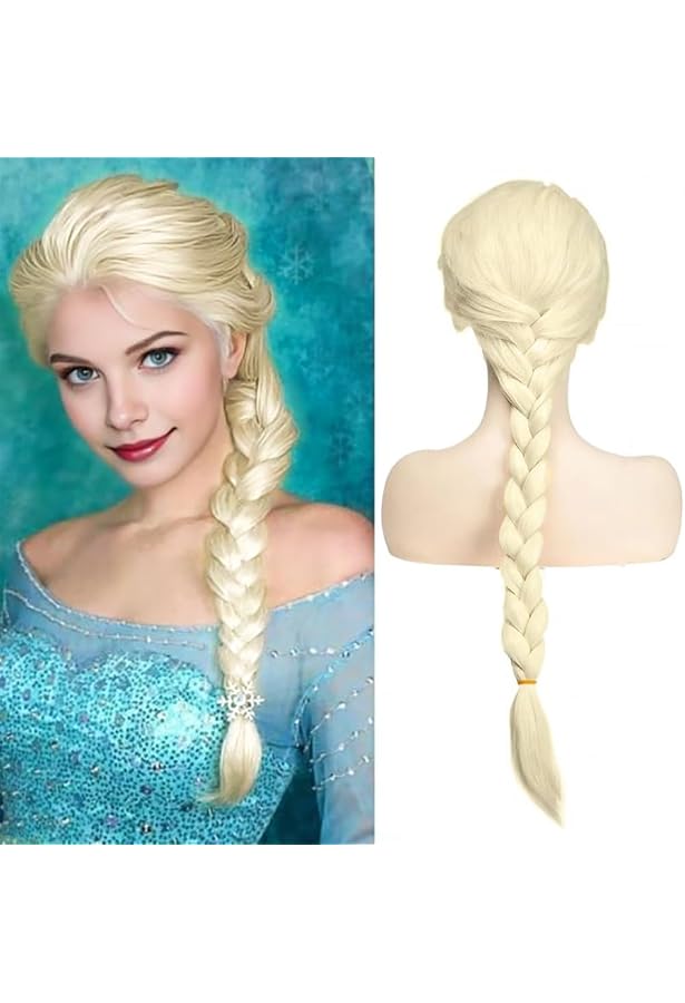 Perruque Longue Marron Pour Cosplay Et Halloween - Fibre Synthétique Résistante à La Chaleur | 61 Cm | Filet Réglable