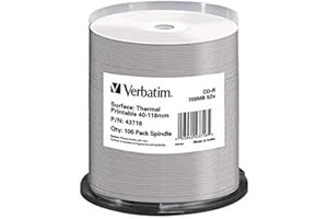 Verbatim CD-R Thermal Printable No ID Brand CD-R 700MB 100pezzo(i)