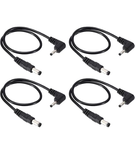 Cavi Estensione A Spirale DC 5.5x2.5mm Maschio-maschio - 2 Pezzi Da 1.5m, Angolo Retto, Per Strisce LED, Router, Telecamere, Alimentazione 12V