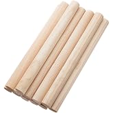 50 Bâtonnets En Bois Rond 50cm X 10mm - Pin Naturel Pour Bricolage Et Déco - Fabriqué En Espagne