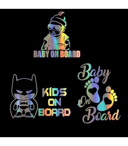 Baby An Bord Aufkleber - Reflektierend & Wiederverwendbar - Mit Saugnapf