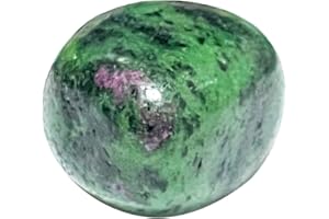 ‎ERLIWAY Green Ruby Zoisite Healing Crystal Stones 1.25-2.0 Inch Large Reiki Healing Stones Natural Tumbled Polished Stones for Energy Witchcraft Therapy Meditation