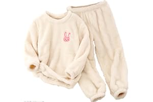 UNOSHENG Ensemble de 2 pyjamas en polaire à manches longues pour garçons et filles