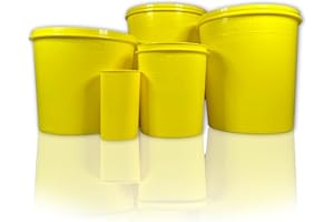 VITAMED Kanülensammelbox, Safetybox, Entsorgungs- / Abwurfbehälter für Nadeln und Spritzen, Labor Behälter für scharfe Instrumente, verschließbar, sichere und ordnungsgemäße Entsorgung (5 Liter)