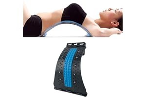 FYEARFLY Correcteur De Posture De Civière Dorsale, Planche De Massage du Dos Niveau Réglable Lombaire Back Cracker Stretcher Board Spine Deck Pour Hernie Discale(4 Level-Bleu et Noir)