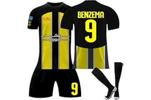 FTRGHNY Maglia Calcio Bambino Adulta No.7/9/10 Cristiano Ronaldo Completo Kit Allenamento Calcio, Maglia Calciatore, Tuta Uomo T-Shirt Pantaloncini e Calzini di Calcio da Uomo Bambino