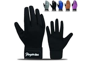 FINGER TEN Guanti da equitazione per bambini, antiscivolo, antiscivolo, antiscivolo, per ragazze, traspiranti, elastici, assorbenti, adatti per tutte le stagioni, per ciclismo, sport, scuola, equitazione, giardinaggio, bici all'aperto