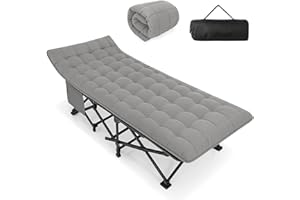 LPVS Lit de Camp Pliable 1 Personne - Lit Pliant Robuste et Confortable avec 40 % de Coton en Plus - Lit d’Appoint pour Camping, Bureau, Voyage - Charge 200 kg - Facile à Déplier - ENTREPRISE FRANÇAISE