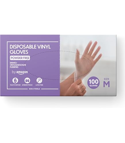 B. Braun Vasco Vinyl Powderfree Einmalhandschuhe, Untersuchungshandschuhe, Größe M, 100 Stück Gewerbe, Industrie & Wissenschaft