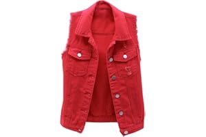 NUSGEAR 2023 Chaleco Vaquera Mujer Moda Chaqueta sin manga abrigo con Bolsillos jean otoño Primavera Clásico Casual mezclilla Cardigan botones Chaqueta vaquera Fiesta vacaciones