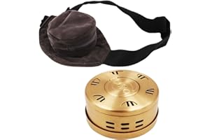 Namvo Portable Moxibustion Box, Cotton Cloth Moxa Stick Mugwort Burner Box Copper Tank for Moxibustion Treat Hands Leg Waist Navel