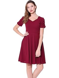 AARAWomen's Polyester A-Line Knee Length Dress