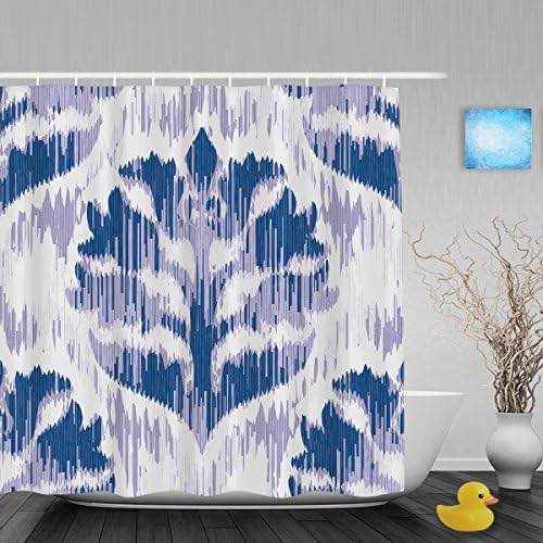 Vintage Style Medieval Damask Bathroom Shower Curtain Unique Designs Home Decor Shower Curtains Waterproof Mildewproof Polyester Fabric Purple 72"x72"Inch