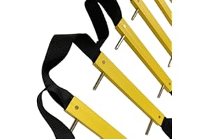 ISOP Scala di Salvataggio con Distanziatori da Parete 4 m | Scala Retrattile per Case a 1 piani | Compatta e Portatile, Adatta per Balconi e Fughe | Scala di Corda 4m