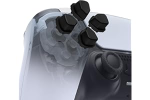 eXtremeRate Ergonomiczne Podzielone Przyciski Dpad dla PS5/PS4 Controller - Czarny Niezależny Direction Pad Wszystkich Modeli (Bez Kontrolera)
