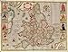 Produktbild Alu-Dibond-Bild 130 x 100 cm: "The Kingdome of England, engraved by Jodocus Hondius (1563-1612) from John Speeds Theatre of the Empire of Great Britain, pub. by John Sudbury and George Humble, 1611-12 (hand coloured copper engraving)", Bild auf Alu-Dibond