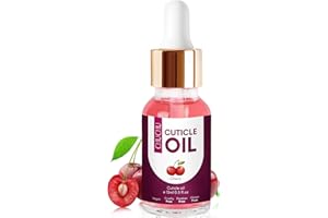 CHUCHU Huile Cuticule Ongles, Huile de Jojoba Contient Vitamine B et E, Hydrate la Cuticule et les Ongles,Renforce les Ongles, Prévient la Peau Gercée et les crochets sur l'ongle, Pêche 15 ml (Cerise)