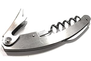 JEYEFFE J&J Cavatappi Apribottiglie Levatappi Per Vino Birra Con Tagliacapsule e Coltellino In Acciaio Inox