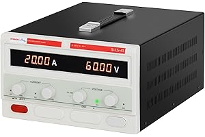STAMOS WELDING GROUP Stamos Soldering Fuente De Alimentación para Laboratorio Alimentador Regulable S-LS-41 (Resolución 100 mV / 10 mA, 0-60 V, 0-20 A DC, 1.200 Watt)