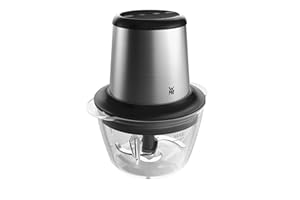 ‎WMF WMF Kult X Edition Zerkleinerer elektrisch mit Glasbehälter, Blitzhacker 320 W, 2 Geschwindigkeitsstufen, großer Mixbehälter, cromargan matt