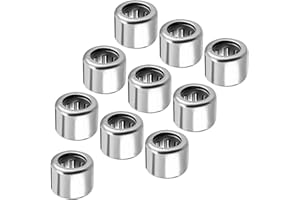 Kozelo 10uds HK0608 Aguja Rodillo Rodamientos - [6mm x 10mm x 8mm] Abierto Extremo para Cambios Caja Uso, Cromo Acero Rodillos