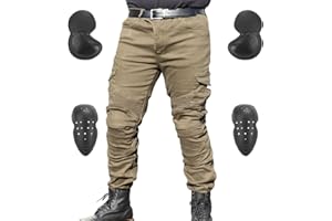 Alpha Rider Hombres Pantalones De Motociclismo Moto Jeans con Equipo de protección Pantalones de Motocicleta de Carreras de Motocicleta Verde Militar