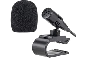 NewTH Externe Mikrofon 3,5 mm Auto-Mikrofon Kompatibel mit Sony JVC Kenwood Boss Jensen Alpine Mic für Fahrzeug Head Unit mit Bluetooth Audio Stereo Radio CD DVD GPS,mit 3-m-Kabel, Plug and Play