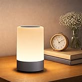 Niwlix Plastic Touch Control LED Table Lamp Night Light for Bedroom Rechargeable Brightness Adjustable Dimmable for Bedroom, 