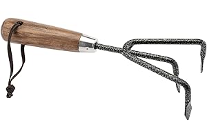 Draper 14316 Hand-Kultivator aus Karbonstahl mit Eschenholzgriff, 25,4 x 8,5 x 6,6 cm