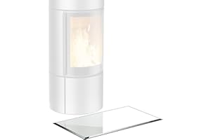 ‎BIJON BIJON Glasplatte Rechteck für Kaminofen mit Dichtlippe, Glasbodenplatte - Funkenschutzplatte Glas mit Facettenschliff, Kaminglas Bodenplatte, Stärke 6mm 40x70 cm oder 70x40 cm