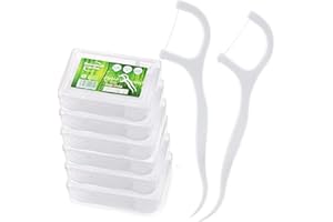 Xrten 300 Piezas Hilo Dental con Mango, Palillos de Hilo Dental Plástico, Dental Floss, Palillos para Limpieza de Dientes, para la Eliminación de Placa y Restos de Comida