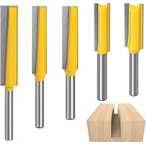 Attrezzi Falegnameria Set 2 Frese Per Legno Da 8mm - Altezza Taglio 6.35mm E 9.52mm Per Falegnameria Fresatrice Bosch Professional