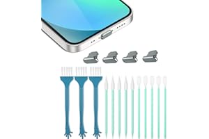 SHULLIN 17 Stück Metall Anti Staub Stecker Telefon Port Reinigungsbürste Kit Handy Lautsprecher Reinigungsbürsten Handy Reinigung Telefon Empfänger Reinigungsbürste für iPhone 11/11 Pro Max/12 mini/12
