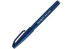 ‎PENTEL Pentel SES15C-CAX Brush Sign Pen nachtblau, Faserschreiber, pinselähnliche Spitze, 1 Stück