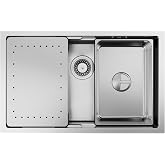 CECIPA Stainless Steel Kitchen Sink 70 x 44 cm Including Cutting Board | Includes Cutting Board, Replacement Interior Sink, S