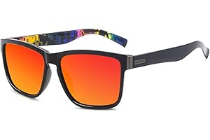 ANDOILT Gafas de Sol Polarizadas Hombre Mujer Cuadradas Vintage Retro Clásico de Gafas UV400 Protección