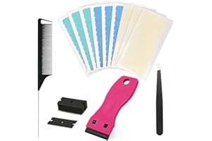 MHDUYEG 216 Stück Doppelseitiges Tape Extensions Kleber und Single Extensions Tape, mit Pinzette Schaber und Comb Ersatztapes Klebestreifen Ersatz Tapes Für Tape In Hair Extensions Echthaar