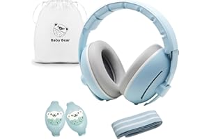 Anluomafuy Cuffie Neonato Antirumore, 2 in 1 Protettori Acustici per Neonati, Cuffie per Neonati Antirumore Cuffie Antirumore Neonato Ideale, Protezione Acustica Ideale per Neonati Fino